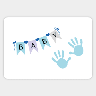 Baby boy hand prints Sticker